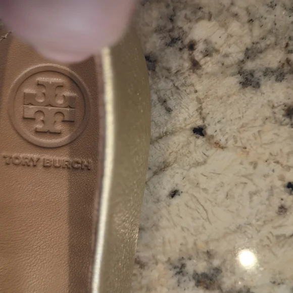 Tory Burch Metallic Gold Flat 11 These Are Perfection! Never Worn! MSRP$350 - Picture 13 of 14